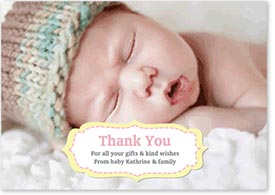 Girls Thank You Card - Large Photo & Plaque