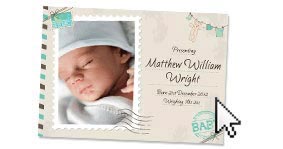 Add personalised birth announcement wording